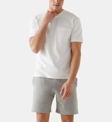 T-shirt blanc avec poche poitrine en coton Le Slip Francais