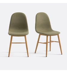 Lot de 2 chaises, tissu tramé La Redoute Interieurs