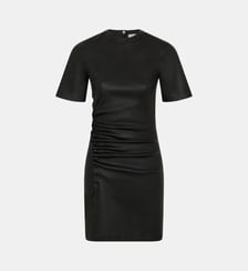 Robe courte ajustée en cuir  Rabanne