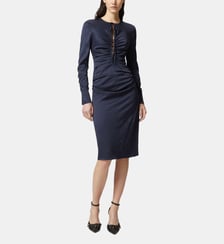 Robe mi-longue à crochets métalliques Pinko