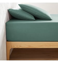 Drap housse uni polycoton, bonnet 32 cm La Redoute Interieurs
