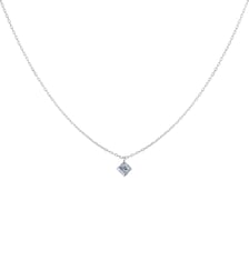 Collier 360° - Diamant taille princesse 0,20ct - Or blanc 750‰ La Brune & La Blonde