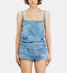 Top dos nu en satin denim Diesel