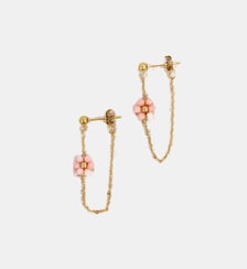 Boucles d'oreilles Suzanne avec fleurs à pierres fines Les Cléias