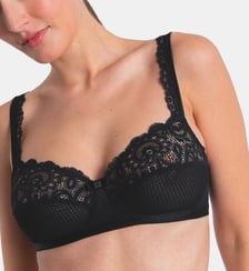 Soutien-gorge sans armatures Gaby noir Maison Lejaby