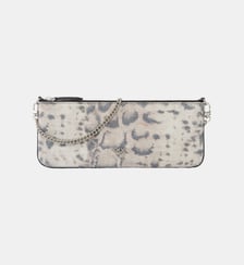 Pochette porté épaule moyenne new horizontal en daim embossé python Pinko