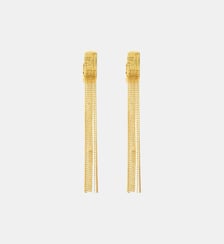 Boucles d'oreilles tiges percées longues   doré à l'or fin - Ashanti Satellite