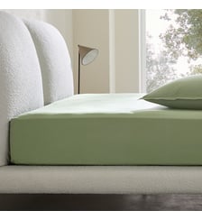 Drap-housse en percale lavée, bonnet 30 cm AM.PM