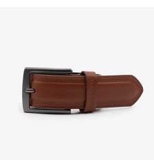 Ceinture en cuir avec surpiqûre ton sur ton Serge Blanco