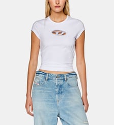 T-shirt T-Angie slim coton stretch monogramme Diesel