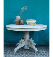 Table à manger ovale pour 4 personnes Romy N°1590- Produit chiné Debongout