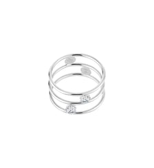 Bague Double HULA HOOP - 2 diamants, poids total 0,20ct approx. - Or blanc 750‰ La Brune & La Blonde