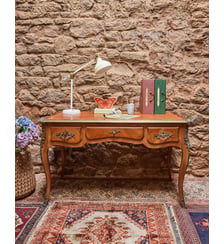 Grand bureau style Louis XV en bois Edouard N°1009- Produit chiné Debongout