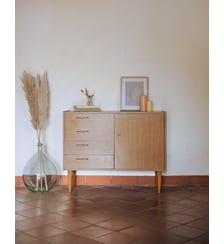 Commode scandinave aux poignées en métal doré Olga N°687- Produit chiné Debongout