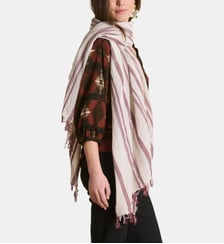 Foulard en coton à rayures La Fée Maraboutée