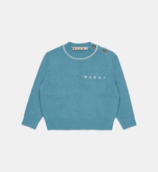 Pull col rond avec logo Marni