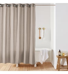 Rideau de douche uni aspect toile SCENARIO La Redoute Interieurs