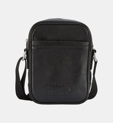 Petit sac à bandoulière en cuir avec logo embossé Serge Blanco