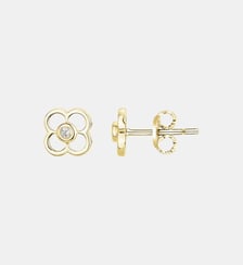 Boucles d'oreilles Fiorenza en Plaqué Or avec diamant blanc La Garçonne Diamant