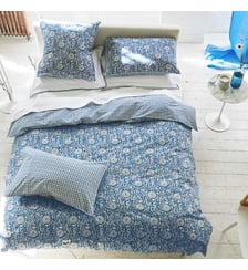 Housse de couette imprimée en percale de coton, SHAQUI PORCELAIN Designers Guild