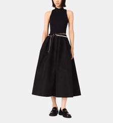 Robe bi-matière en taffetas Maje