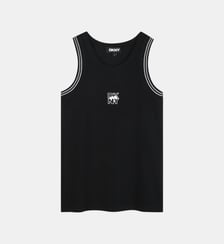 Débardeur à côtes et broderie DKNY