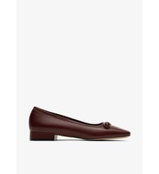 Toledo - Ballerines En Cuir Nappa Bordeaux Parallèle