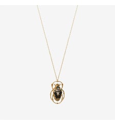 Collier sautoir doré noir - imperial Caroline Najman