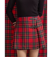 jupe portefeuille à carreaux tartan Agnès b.