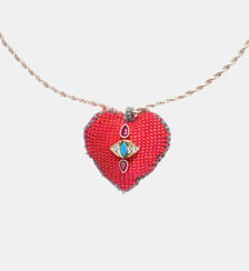 Collier chaîne avec pendentif perles tissées FORTAZA Hipanema