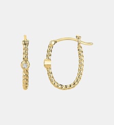 Boucles d'oreilles États d'Âme en Plaqué Or avec diamant blanc La Garçonne Diamant