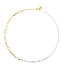 Collier doré perle de culture blanche  - meghan Caroline Najman