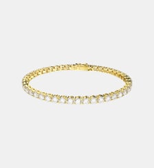 Bracelet Tennis Matrix, Doré à l’or 18 carats (750/1000) Swarovski