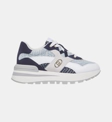 Sneakers à plateforme en denim jacquard Liu Jo