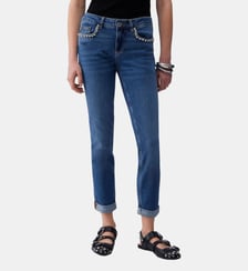 Jean skinny avec broderies bijoux Liu Jo