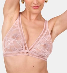 Soutien-gorge triangle sans armatures Songe rose Maison Lejaby