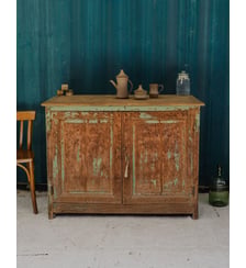 Buffet en bois patiné vert d'eau Gilbert N°1484- Produit chiné Debongout