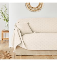 Plaid uni coton La Redoute Interieurs