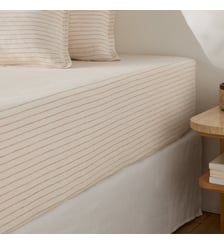 Drap housse en lin lavé bonnet 30 cm La Redoute Interieurs