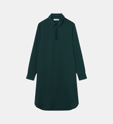 Robe col chemise crêpe fluide Lacoste
