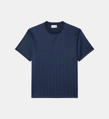 T-shirt jacquard monogramme Lacoste
