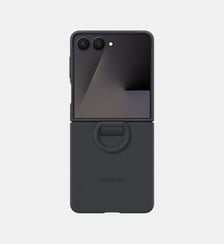Coque Z Flip 7 silicone anneau noir Samsung