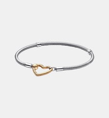 Bracelet Maille Serpent Fermoir Cœur Pandora