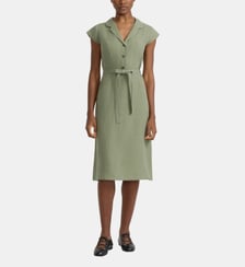 robe Frannie en lin gris anthracite Agnès b.