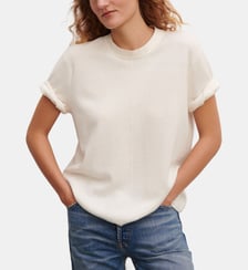 T-shirt ample en coton et cachemire Bompard