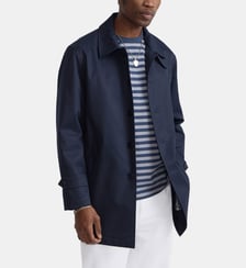 manteau West en twill de coton bleu Agnès b.