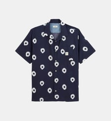 Chemise manches courtes en coton imprimé nippon Serge Blanco