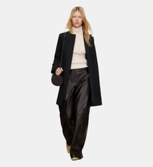 Manteau tailleur avec laine mérinos à col rond Adolfo Dominguez