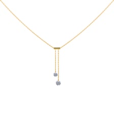 Collier 360° CRAVATE - 2 diamants, poids total 0,35ct approx.  - Or jaune 750‰ La Brune & La Blonde