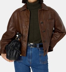 Surchemise en cuir vieilli - NICOLE Gerard Darel